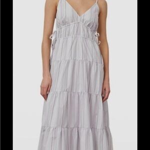 Rails White Striped Julia Midi Dress